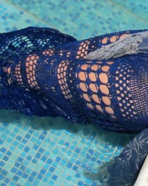 Blue lagoon Crochet skirt